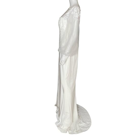 Lulus Timeless Adoration White Embroidered Bishop Sleeve Maxi Dress Womens Sz XL - Picture 4 of 12
